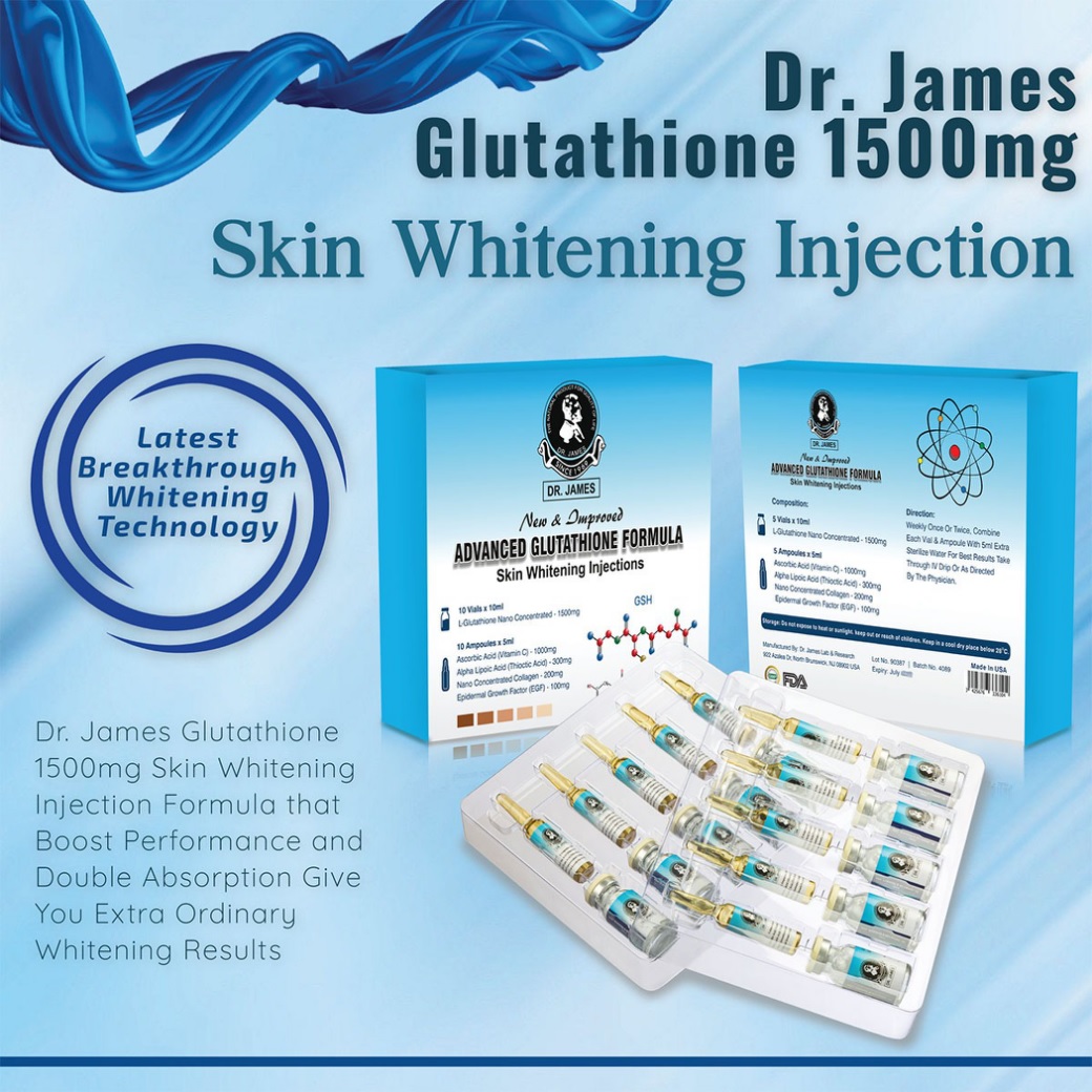 Affordable Skin Whitening Glutathione injection by Dr James 1500mg